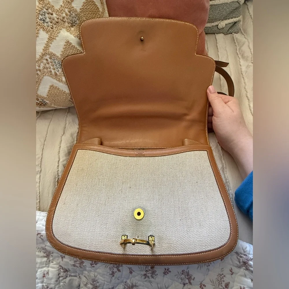 Hermes Barenia Toile With Horse Bit Buckle - Picture 10 of 16